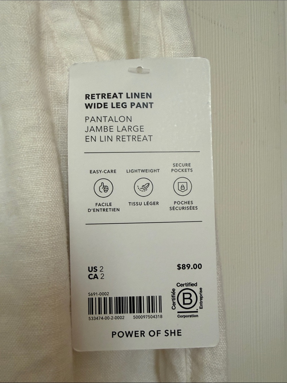 NWT Athleta linen Pants - Picture 2 of 8